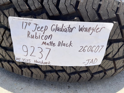 17" Jeep Wrangler SPORT OEM wheels rims tires 9237 SET black HANKOOK A/T2 NEW
