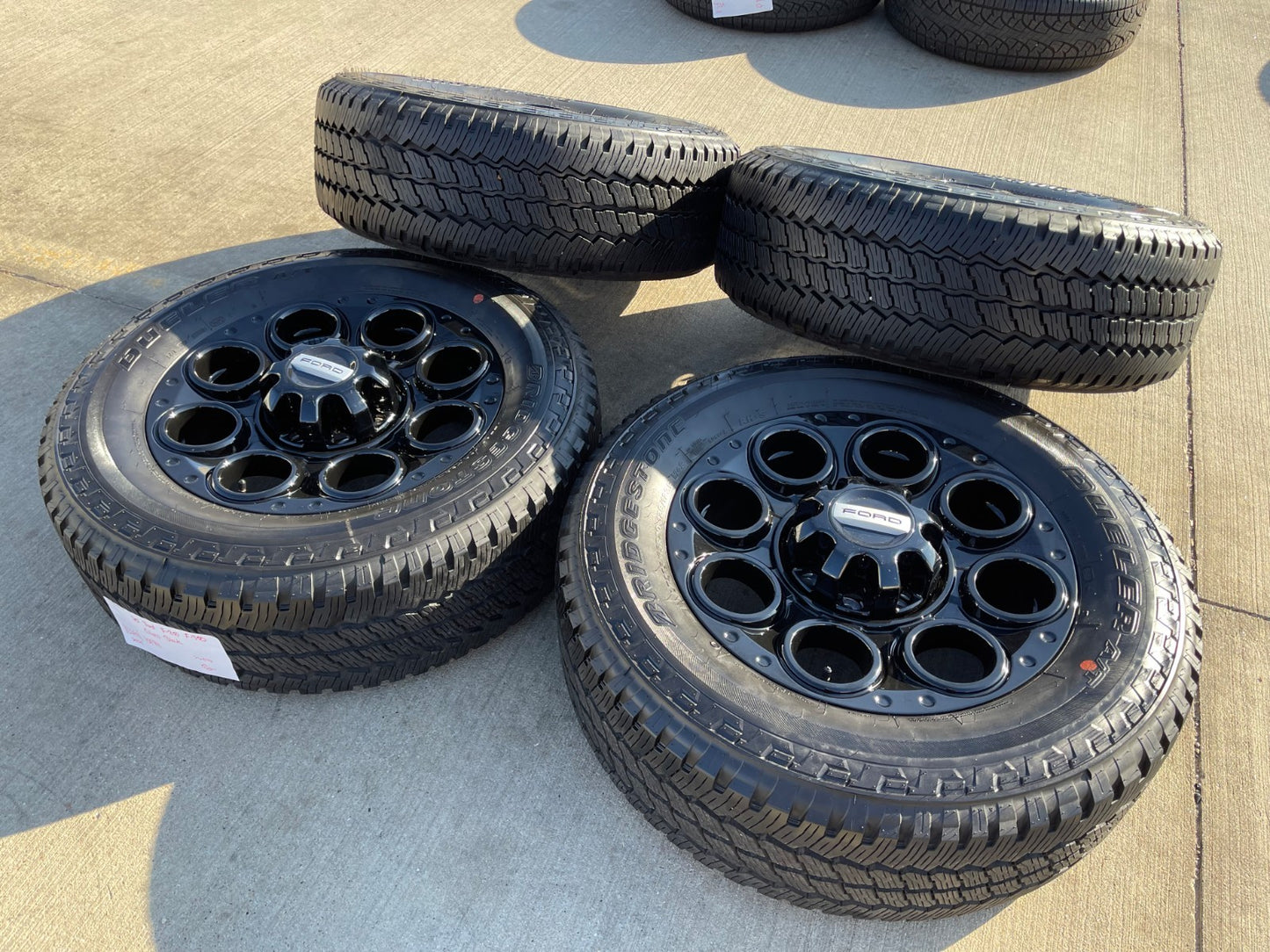 20" Ford F-250 F-350 OEM black TREMOR 10484 10299 wheels rims BRIDGESTONE NEW