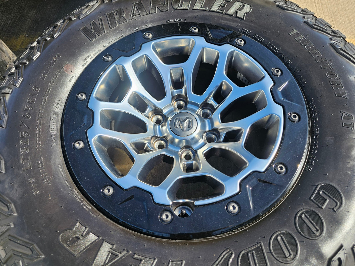18" Dodge Ram 1500 TRX Beadlock OEM 2735 RHO wheels rims SET 2024 2025 2026