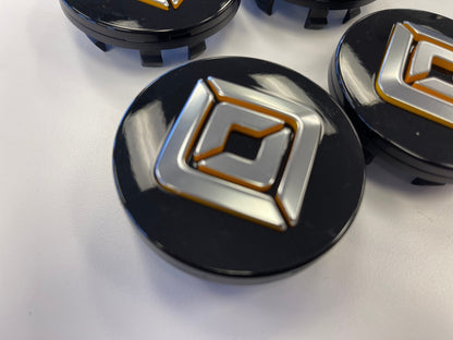 (4) Rivian R1T R1S OEM center caps black 2022 2023 2024 2025 2026