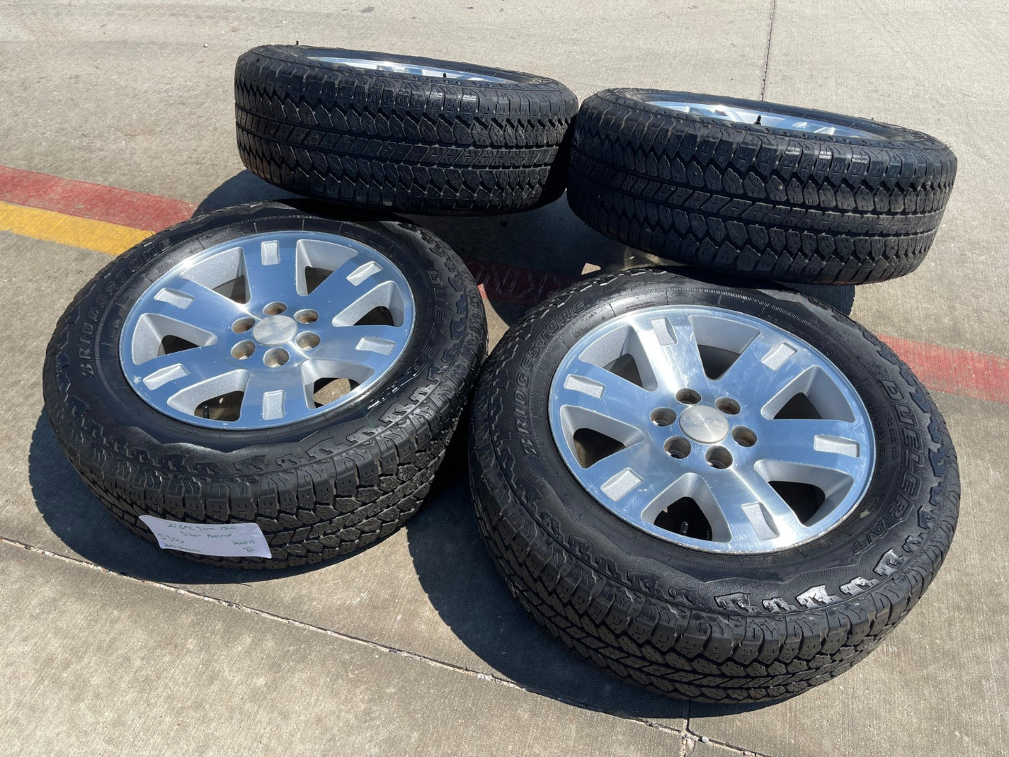 20" GMC Sierra Yukon DENALI OEM 5306 wheels rims Chevy Silverado BRIDGESTONE