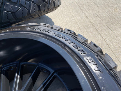 22x12 Hostile Predator Ford F-150 Expedition -44 wheels rims 6x135 tires 33"