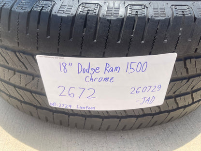 18" Dodge Ram 1500 OEM wheels rims 2672 tires SET CHROME
