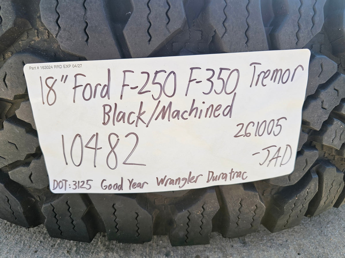 18" Ford F-250 F-350 OEM TREMOR rims wheels 10482 tires SET GOODYEAR DURATRAC AT