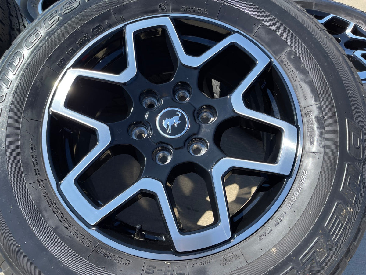 18" Ford Bronco wheels rims black 95213 Ranger SET 2022 2023 2024 2025 2026 2027