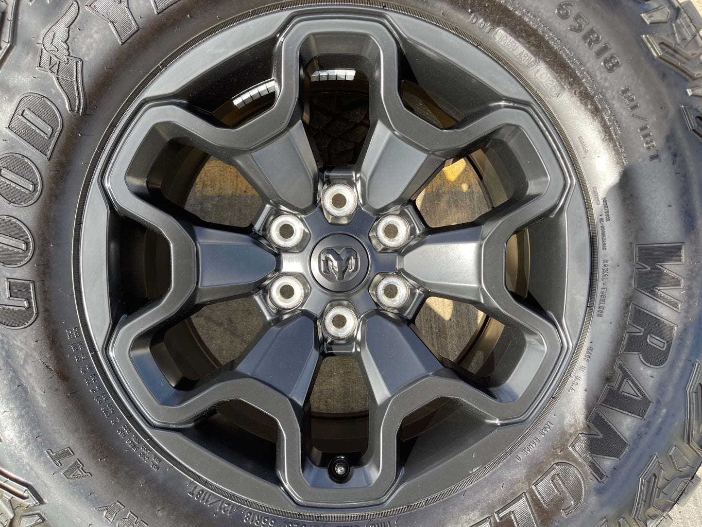 18" Dodge Ram 1500 TRX RHO Black OEM 66002 wheels rims SET TERRITORY A/T 35"