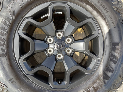 18" Dodge Ram 1500 TRX RHO Black OEM 66002 wheels rims SET TERRITORY A/T 35"