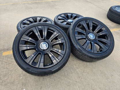 21" Rolls Royce Wraith Ghost Dawn SHADOW OEM black wheels rims 5x120 tires