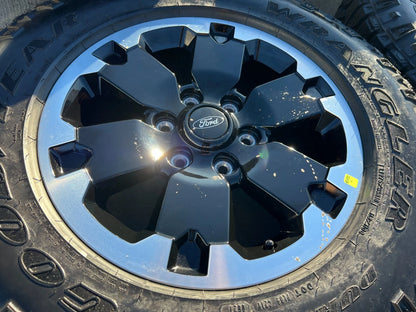 18" Ford Bronco BADLANDS OEM black wheels rims 10282 Ranger GOODYEAR DURATRAC