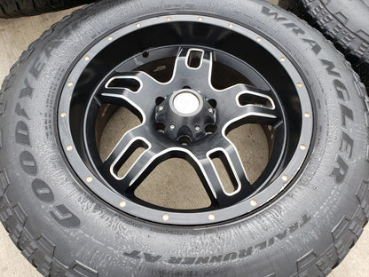 20x9 American Outlaw Chevy Silverado RAM Tacoma wheels rims 6x139 6x5.5 tires