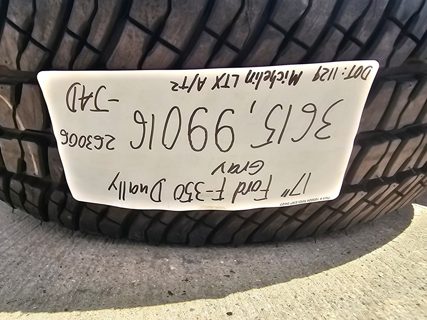 (6) 17" Ford F-350 Dually OEM rims wheels 3615 99016 tires SET MICHELIN A/T2 NEW