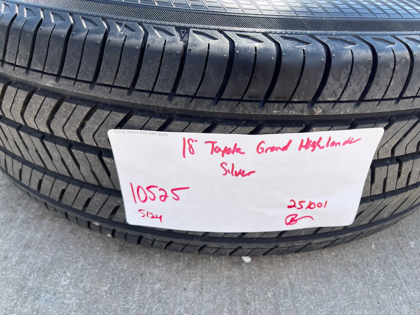 18" Toyota Grand Highlander OEM 10525 wheels rims Lexus TX350 2025 2026 NEW