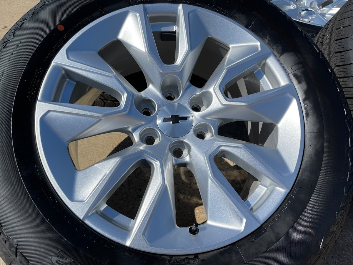 20" Chevy Silverado 1500 Tahoe OEM 5915 5916 wheels rims SET HANKOOK A/T2 NEW