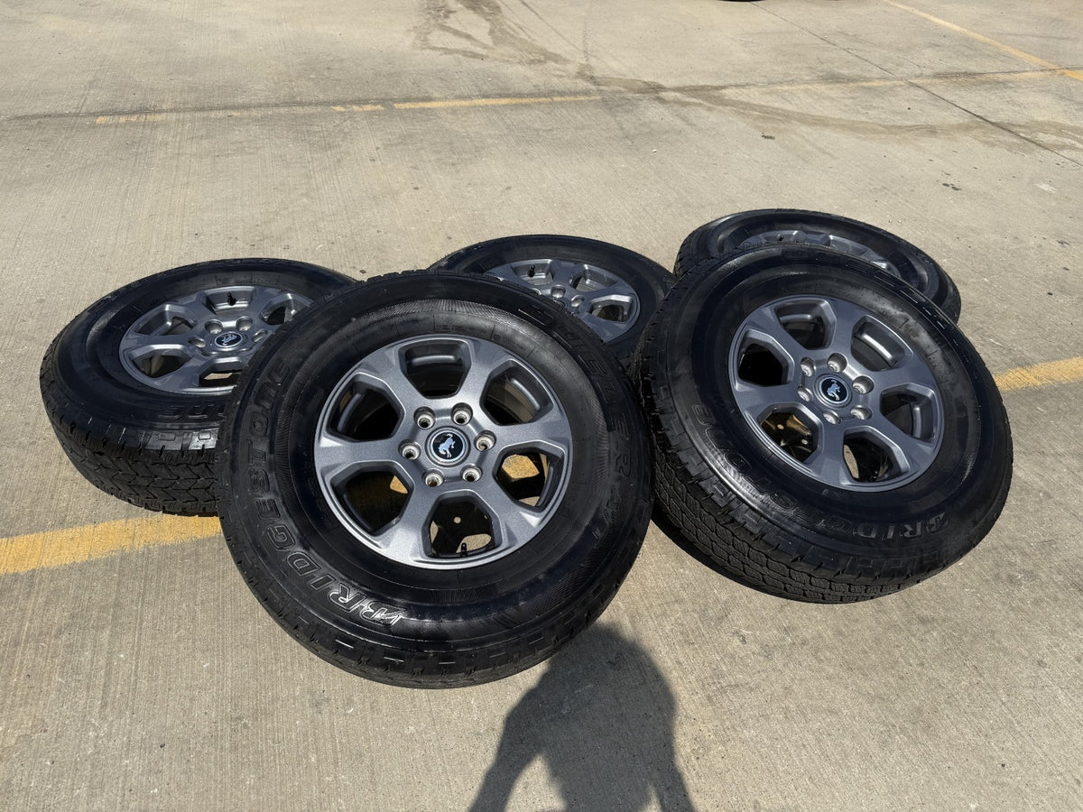 17" Ford Bronco Big Bend wheels rims 10384 OEM Ranger tires BRIDGESTONE A/T SET