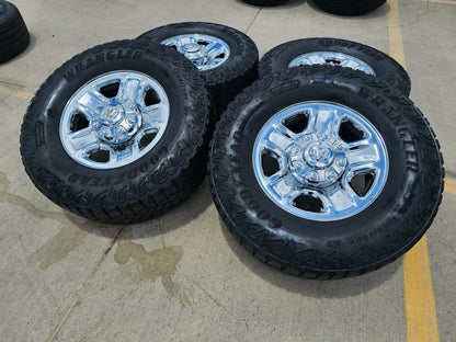 18" Dodge Ram 2500 3500 STEEL chrome OEM 2473 wheels rims GOODYEAR 35"