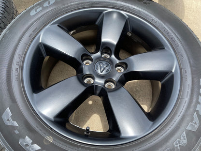 20" Dodge Ram 1500 OEM wheels rims 2495 BLACK 5x139 5x5.5 SET GOODYEAR