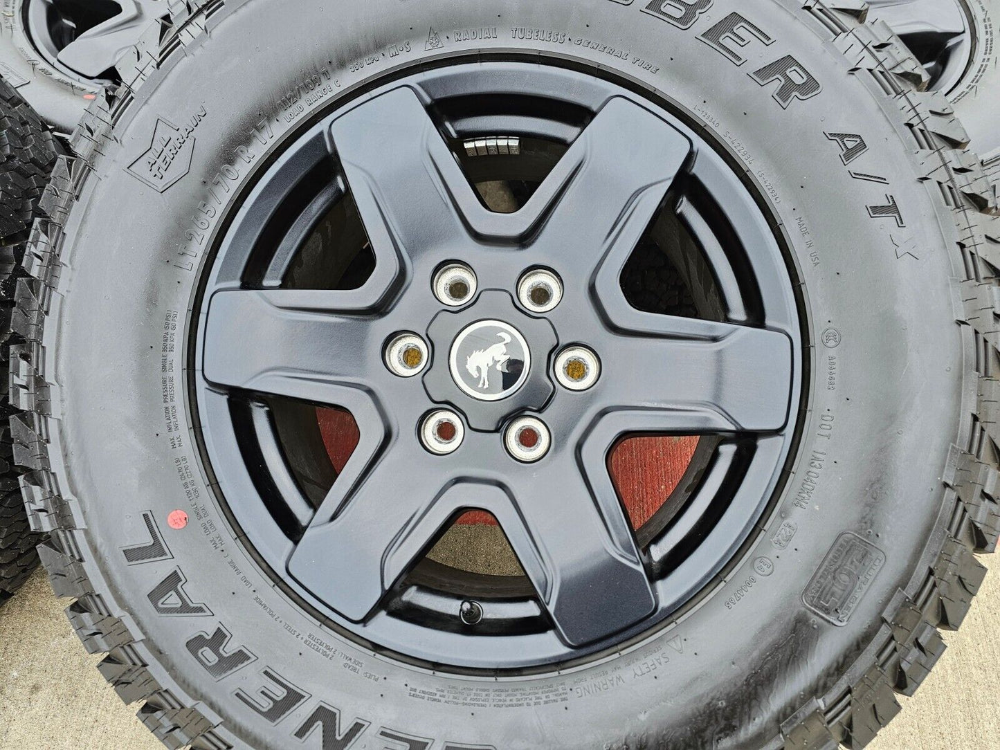 17" Ford Bronco wheels rims 95292 10383 SASQUATCH Ranger 2022 2023 2024 2025 NEW