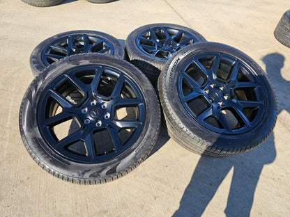 22" Dodge Ram 1500 OEM LIMITED Laramie wheels rims black 2725 2684 tires
