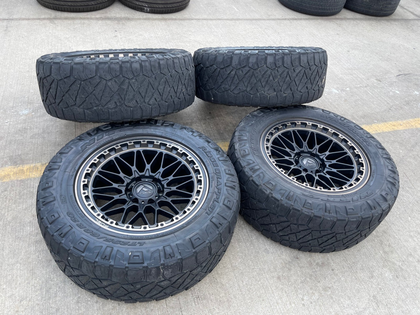 20x9 Fuel Trigger D759 Chevy Silverado RAM Tacoma wheels rims 6x139 6x5.5 tires