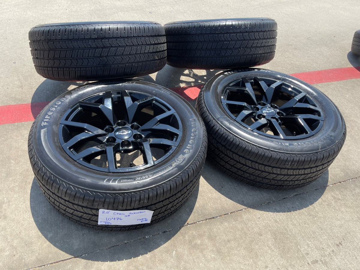 20" Chevy Tahoe PPV Silverado 1500 OEM 14076 wheels rims FIRESTONE FIREHWAWK SET