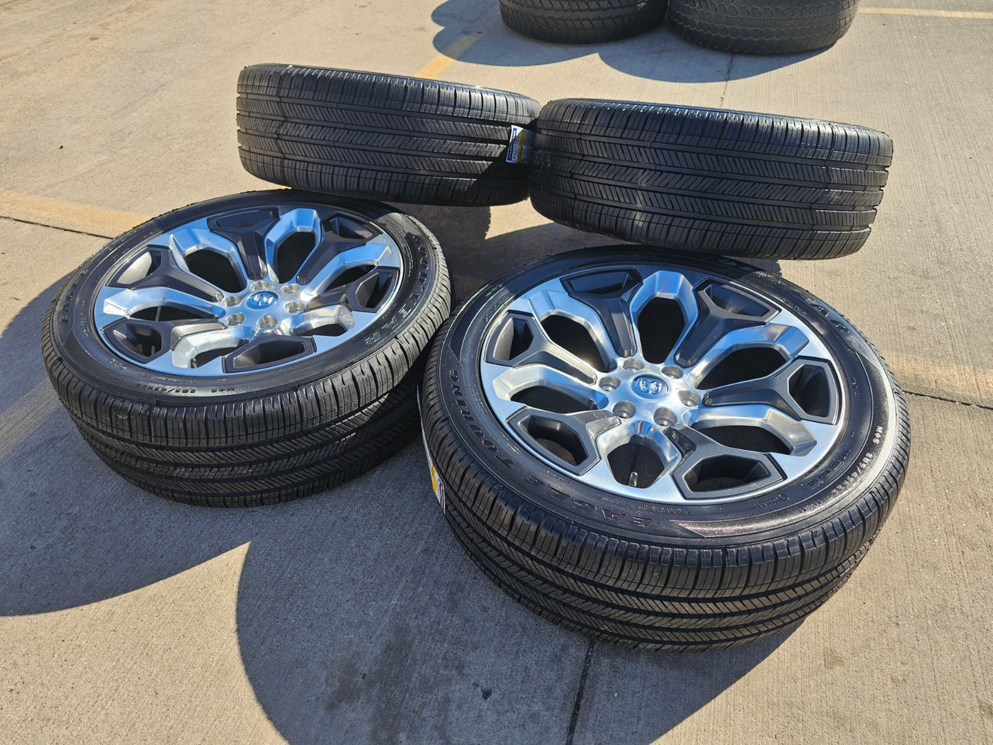 22" Dodge Ram 1500 OEM Laramie rims wheels tires 2685 GOODYEAR NEW
