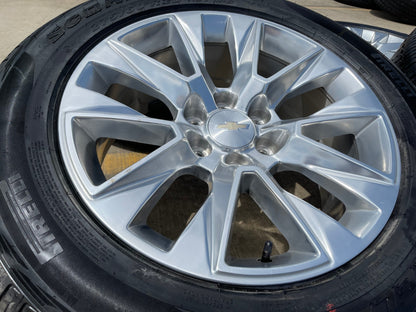 20" Chevy Tahoe Silverado LTZ 5920 OEM wheels rims Yukon 2025 2026 PIRELLI NEW