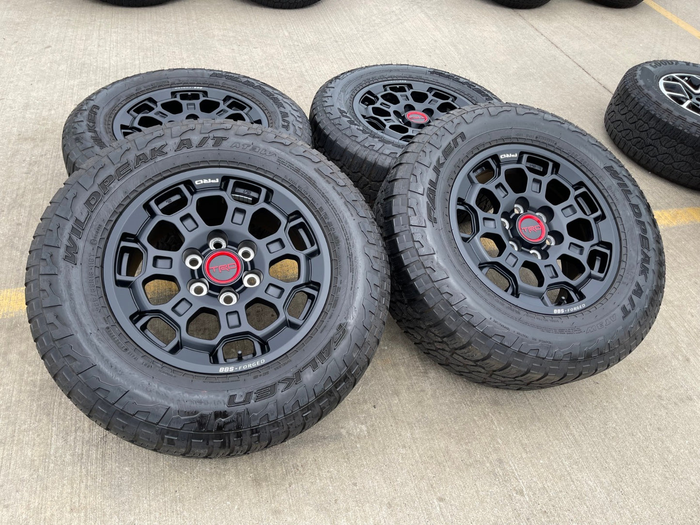 18" Toyota Tundra TRD BBS FORGED OEM black 95458 wheels rims Sequoia FALKEN NEW