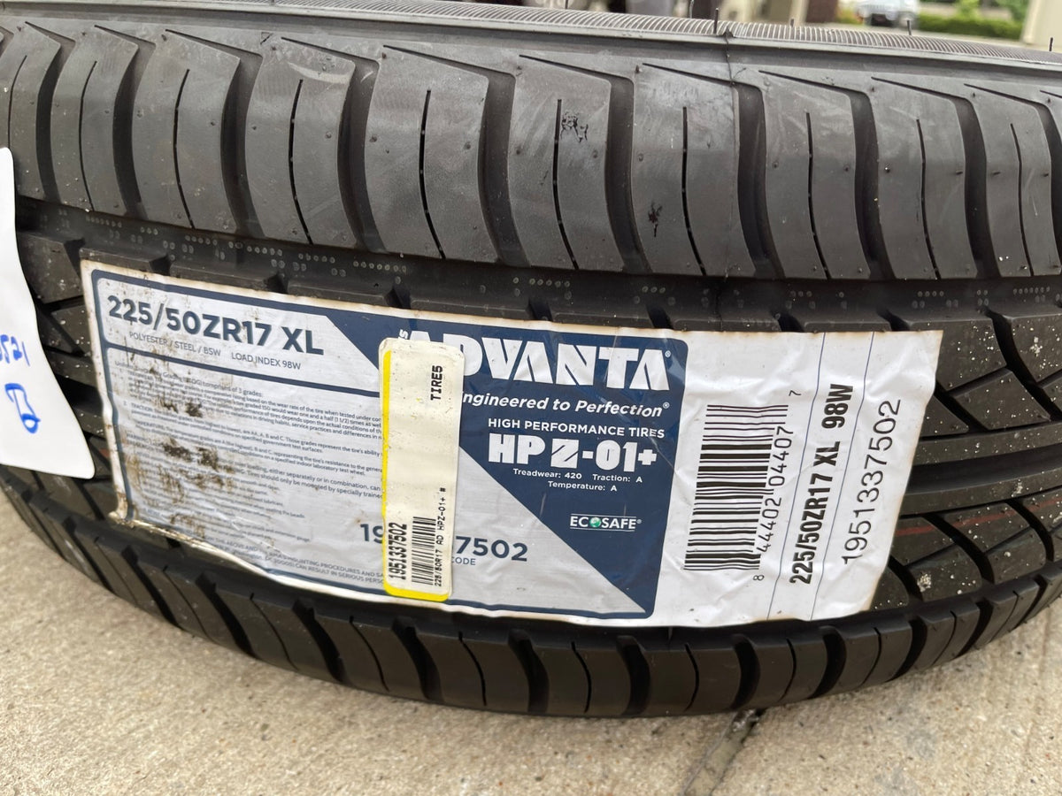 (1) 225/50/17 Advanta HPZ-01+ tire 225/50R17 98W XL M+S NEW