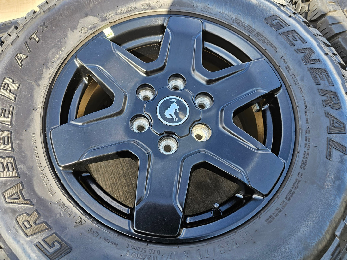 17" Ford Bronco wheels rims 95292 10383 SASQUATCH Ranger 2024 2025 GENERAL A/TX