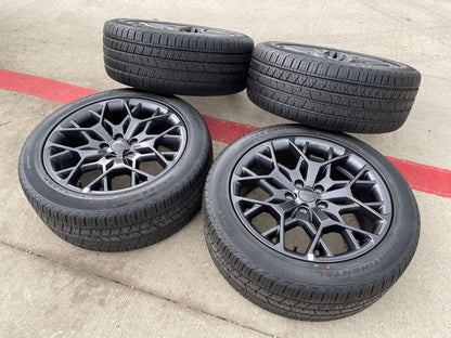 21" Jeep Grand Cherokee L OEM wheels rims 9291 Durango tires SET CONTINENTAL