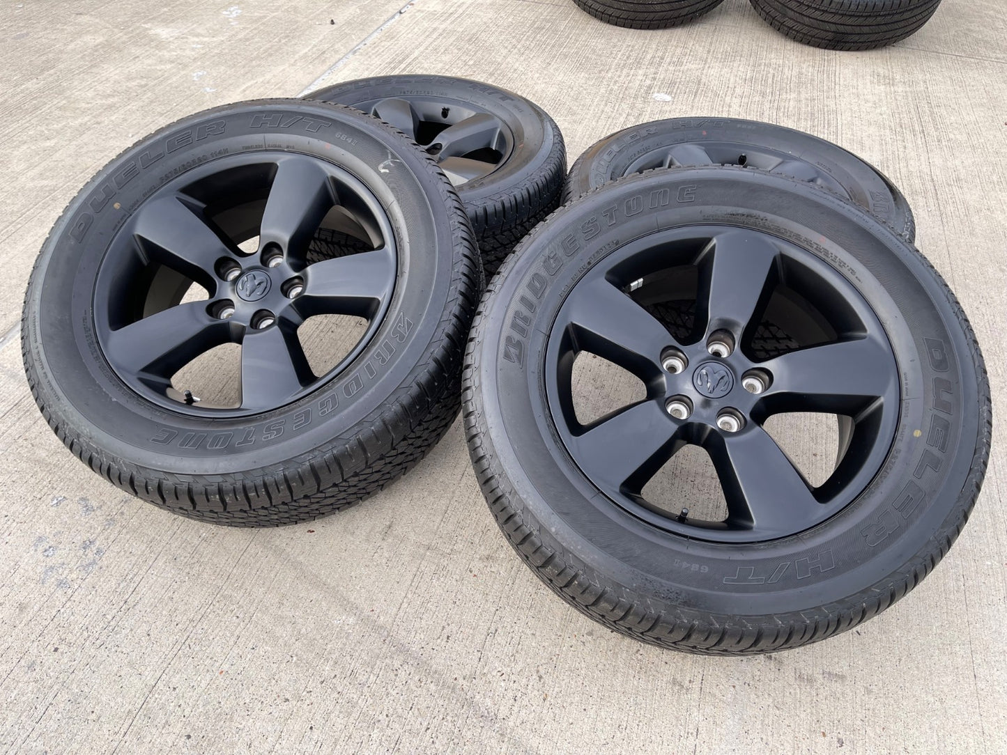 20" Dodge Ram 1500 OEM wheels rims 2495 black 5x139 tires BRIDGSETONE NEW