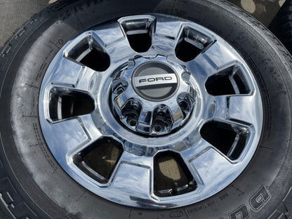 20" Ford F-250 F-350 OEM 10295 25085 10552 chrome wheels rims SET BRIDGESTONE
