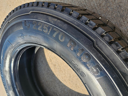 (1) 225/70/19.5 Continental Conti Hybrid HD3 tire 225/70r19.5 LT 14 PLY