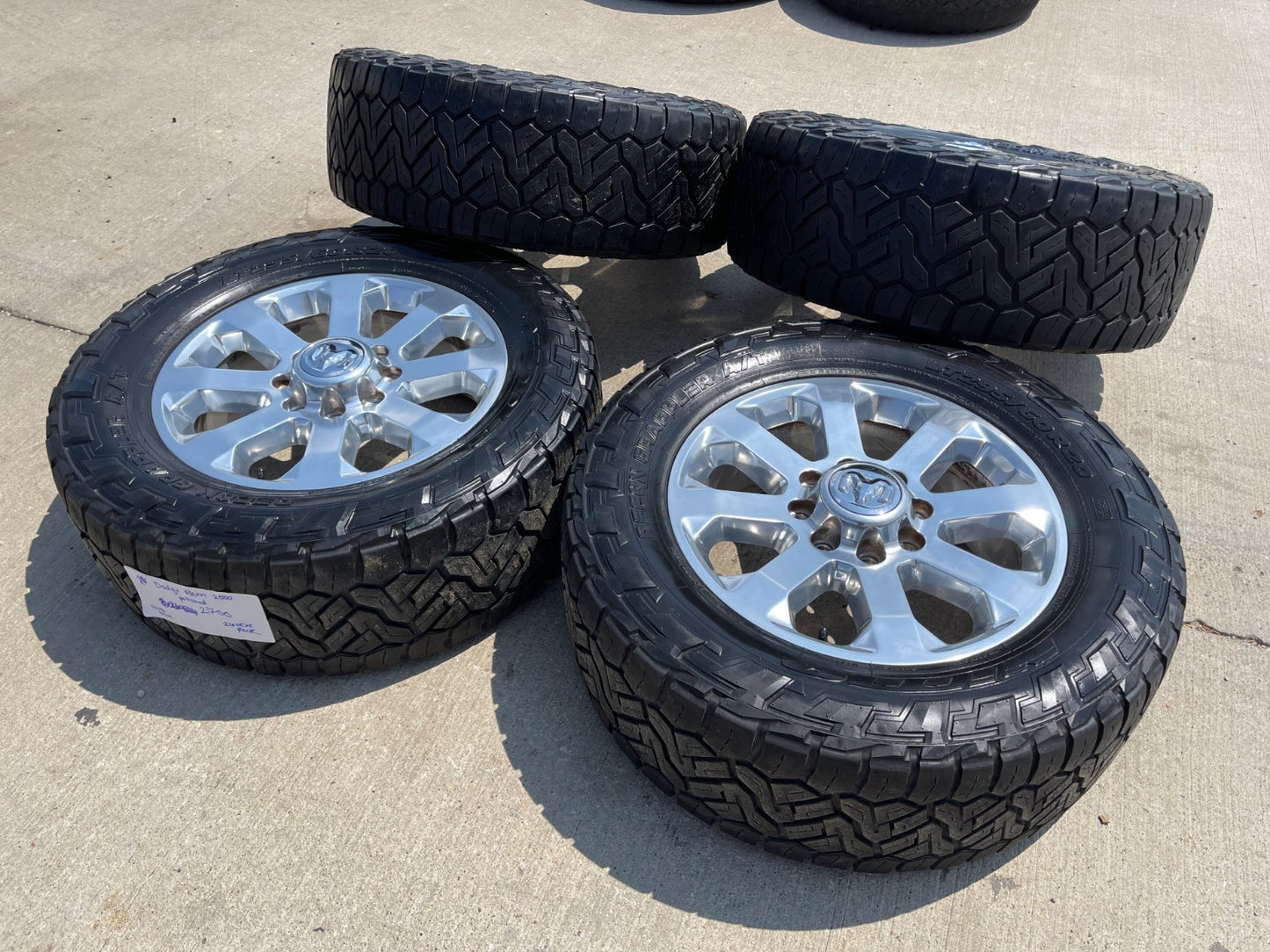 20" Dodge Ram 2500 3500 LARAMIE OEM 2700 wheels rims tires SET NITRO 34"