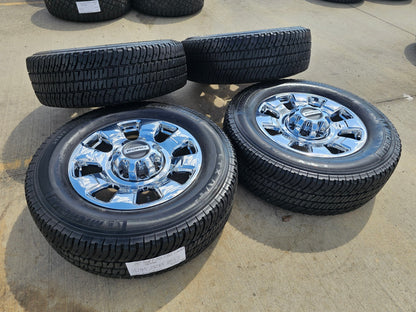 20" Ford F-250 F-350 OEM 10295 25085 10552 chrome wheels rims SET NEW MICHELIN