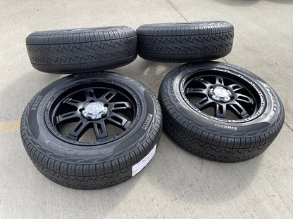 20" Toyota Tundra Sequoia T FORCE TSS TRD OEM black wheels rims 5x150 PIRELLI