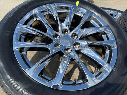 22" GMC Yukon Sierra Escalade OEM 95027 4875 wheels rims CHROME 2025 2026 NEW