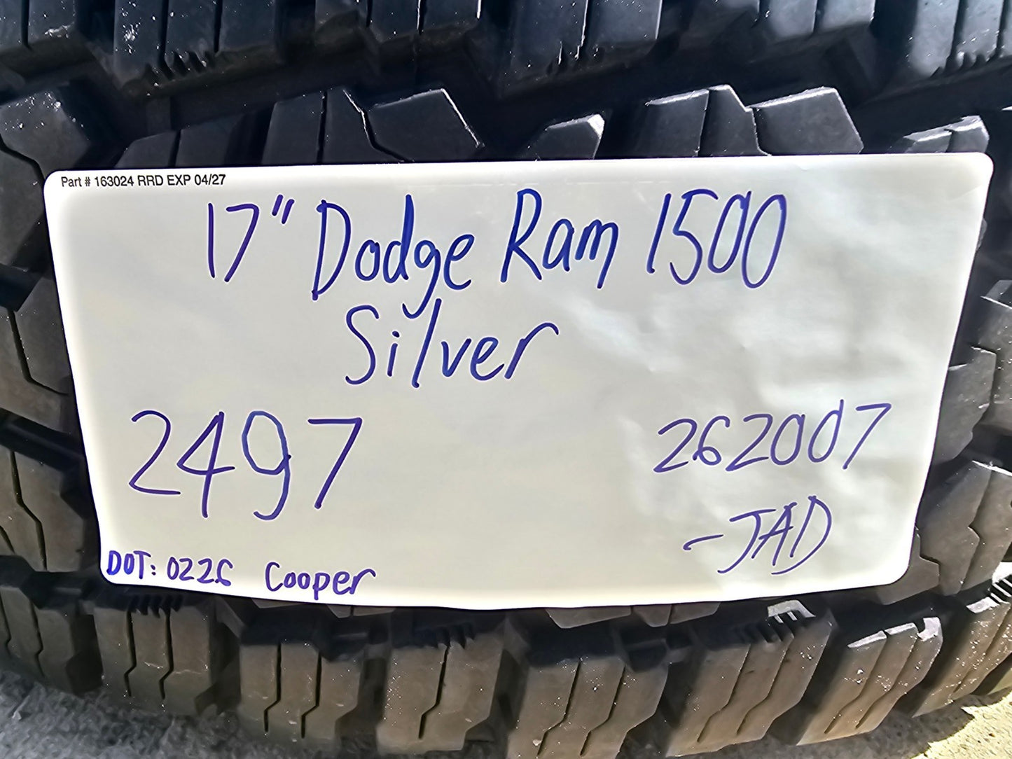 17" Ram 2500 3500 Laramie Power Wagon OEM 2497 wheels rims COOPER