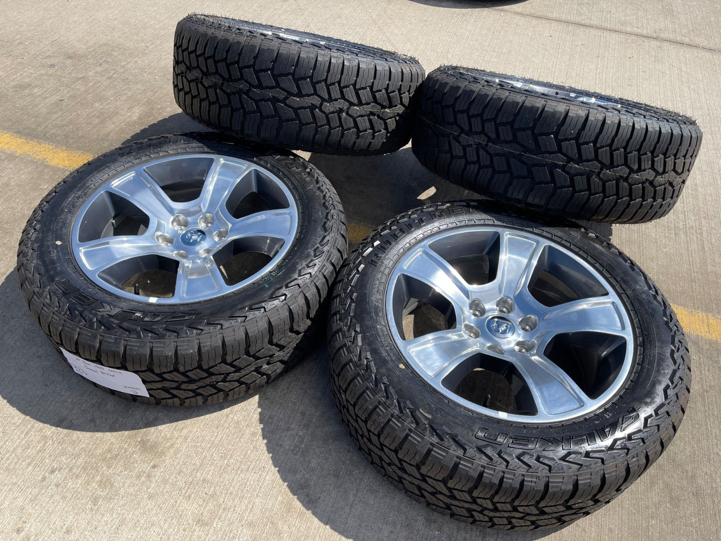 20" Dodge Ram 1500 OEM LIMITED 2676 2723 wheels rims 2025 2026 FALKEN A/T NEW