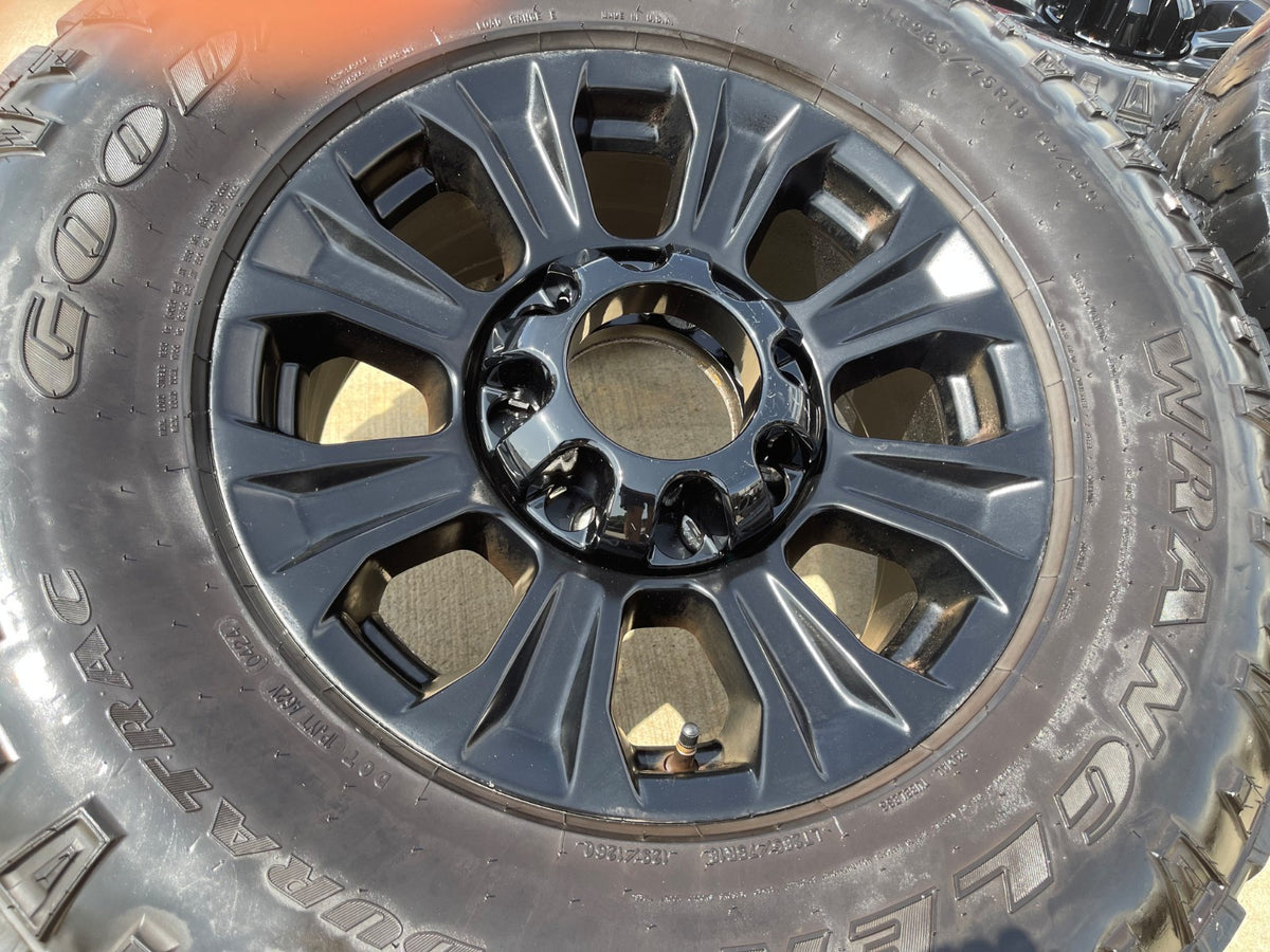 18" Ford F-250 F-350 TREMOR OEM rims wheels 10097 GOODYEAR DURATRAC A/T 35" SET