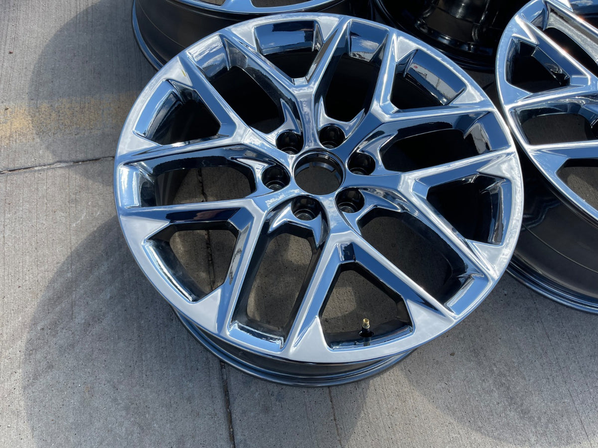 22" GMC Yukon Sierra DENALI OEM 14078 wheels rims CHROME 2025 2026 2027 SET NEW