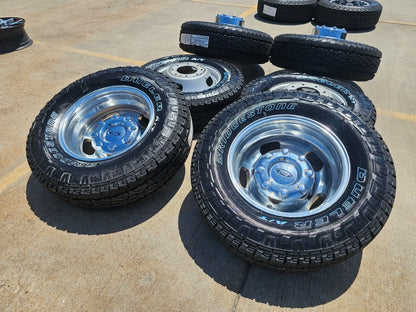 17" Ford F-350 Dually OEM 14077 14078 rims wheels 2024 2025 BRIDGESTONE A/T NEW