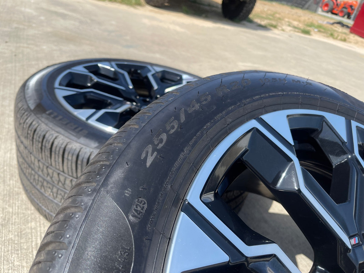 20" BMW M760i 740i 640i OEM Series 1036M SET black wheels rims tires