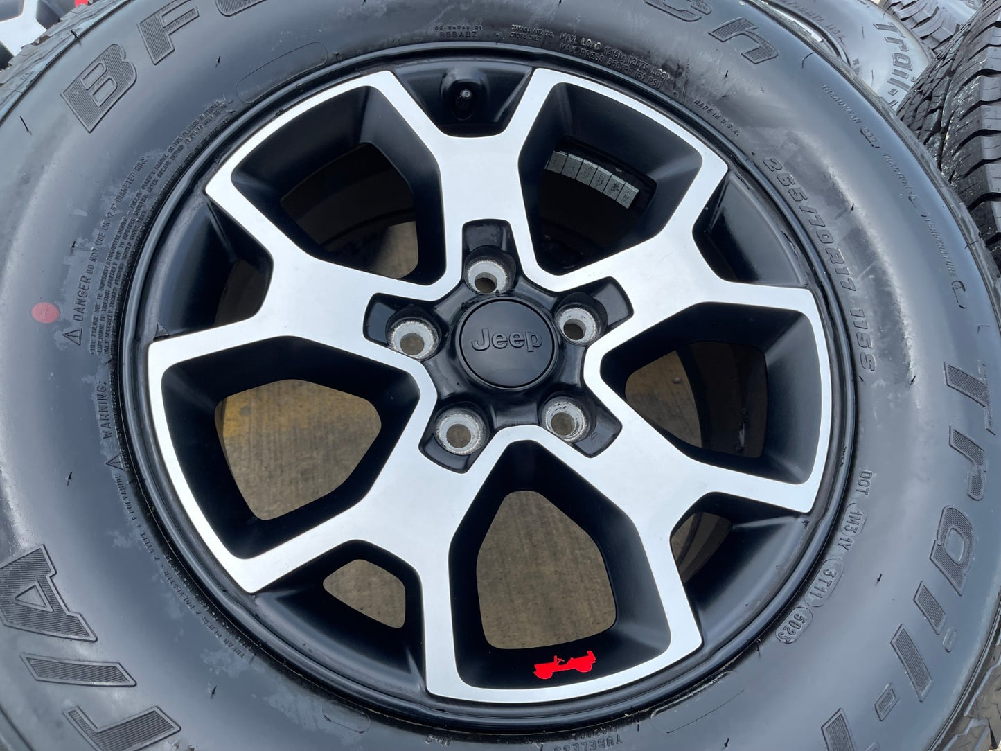 17" Jeep Wrangler Rubicon OEM 9218 wheels rims Gladiator BFG A/T NEW