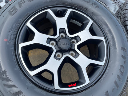 17" Jeep Wrangler Rubicon OEM 9218 wheels rims Gladiator BFG A/T NEW