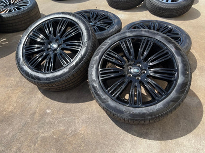 22" Land Rover Range DEFENDER OEM 72328 72331 wheels rims black CONTINENTAL