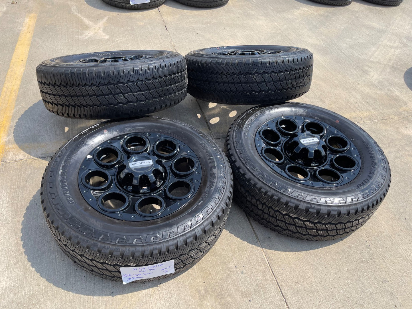 20" Ford F-250 F-350 OEM black TREMOR wheels rims SET 10299 10484 FITS 2005-2027