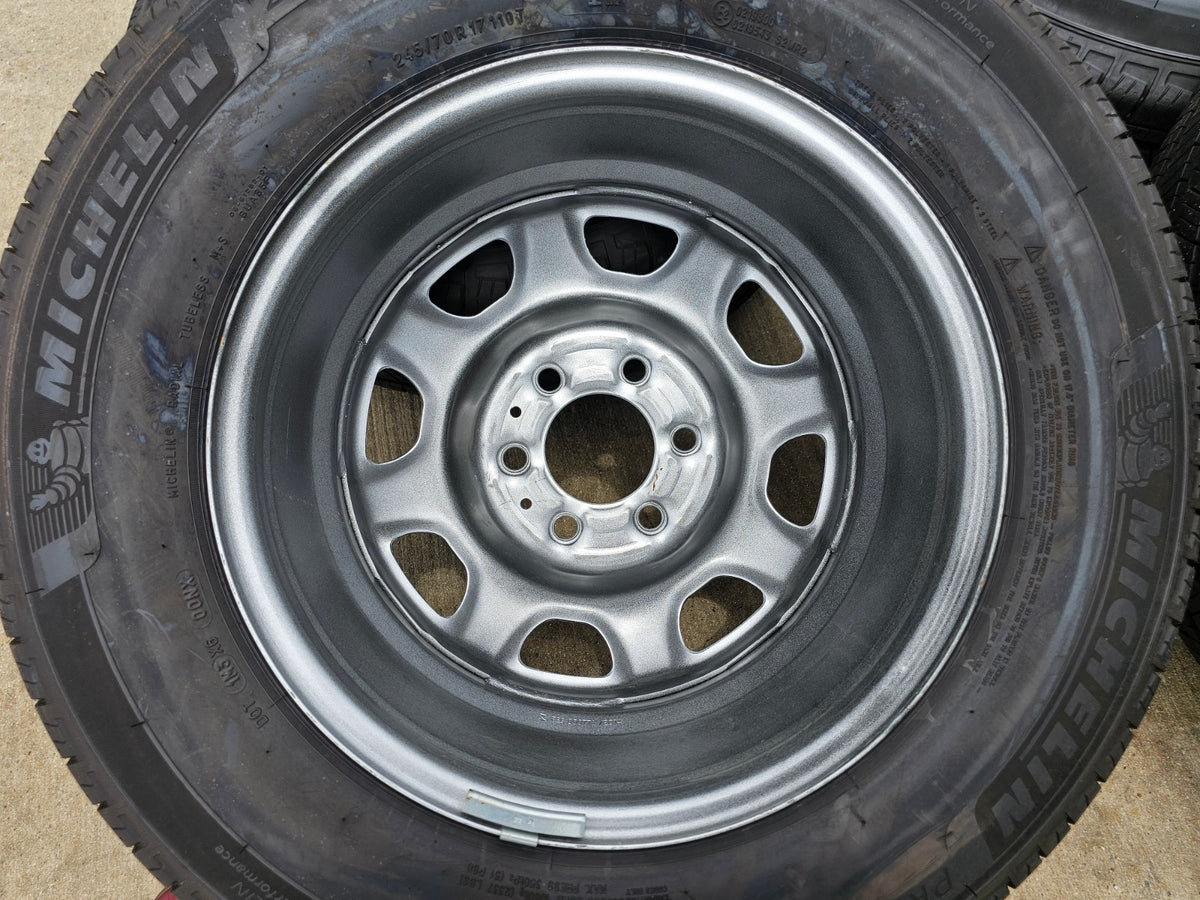 17" Ford F-150 OEM rims wheels 3857 tires steel 2024 2025 2026 2027 MICHELIN NEW