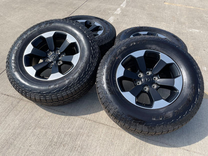 18" Dodge Ram 1500 Rebel Black OEM wheels rims 2671 tires FALKEN A/T3 NEW