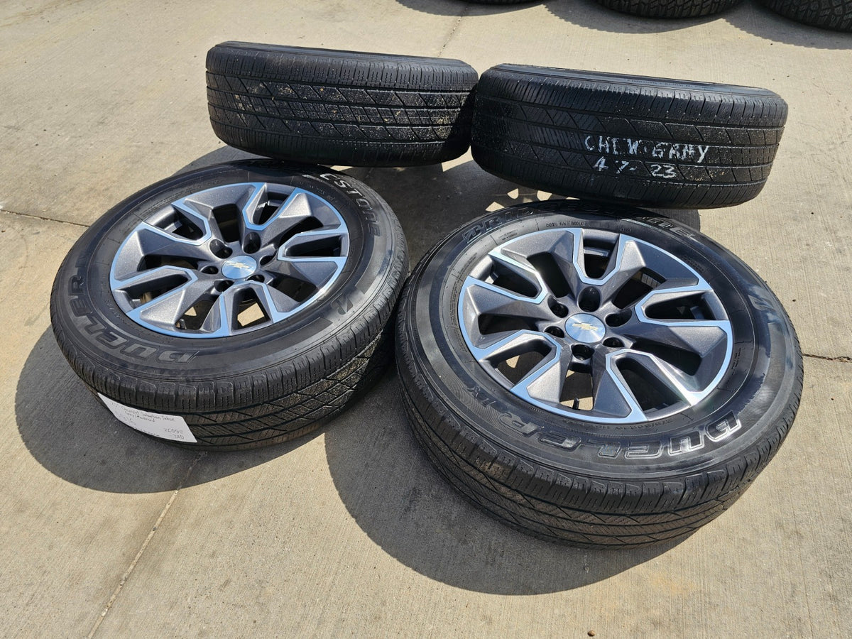 20" Chevy Silverado 1500 Tahoe OEM 5915 5916 wheels rims BRIDGESTONE SET